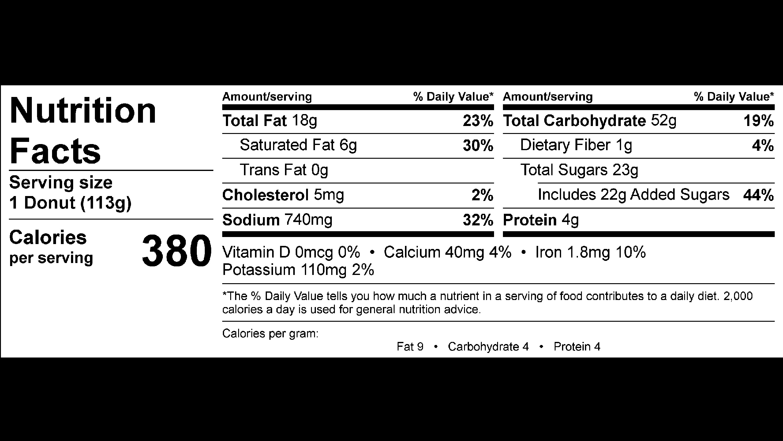 Chocolate Iced Bavarian Filled Yeast Raised Bismarck Nutritional Facts