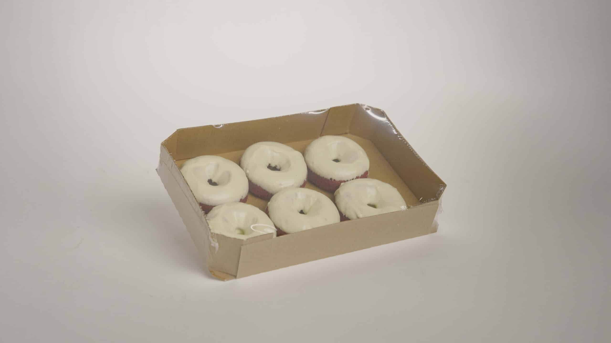 RED VELVET CREAM CHEESE ICED CAKE DONUT