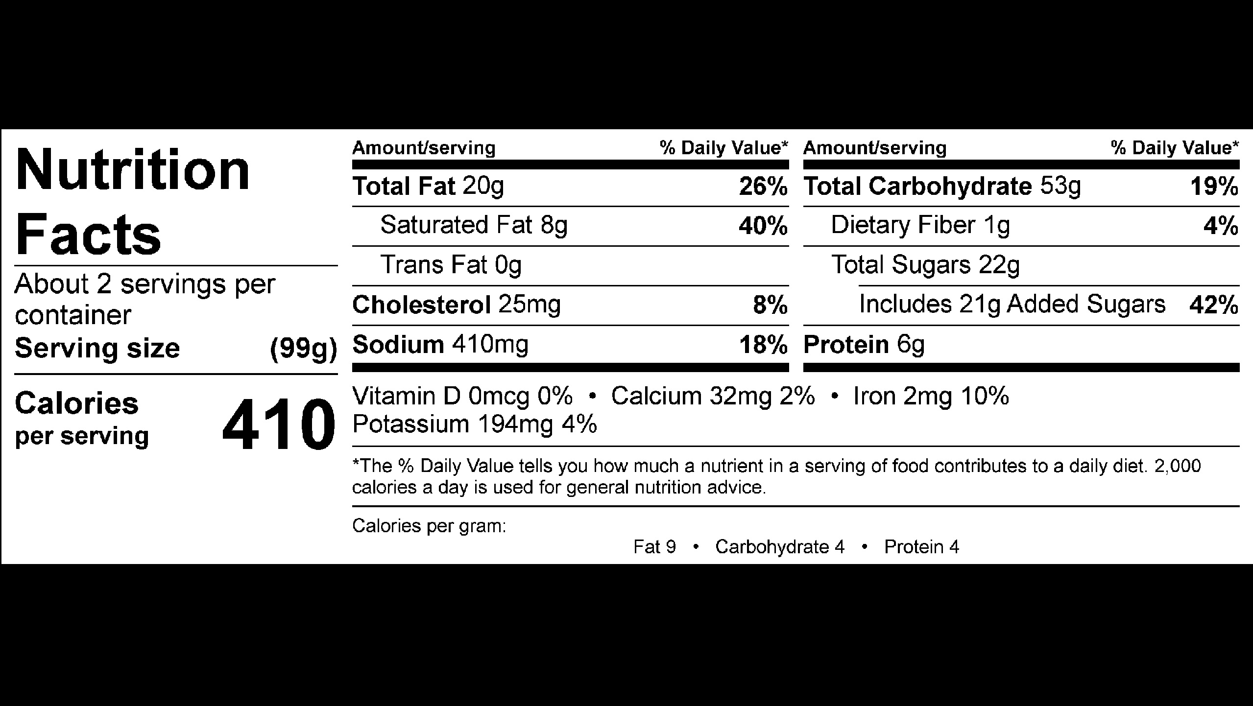 GLAZED BLUEBERRY CAKE DONUT Nutritional Facts