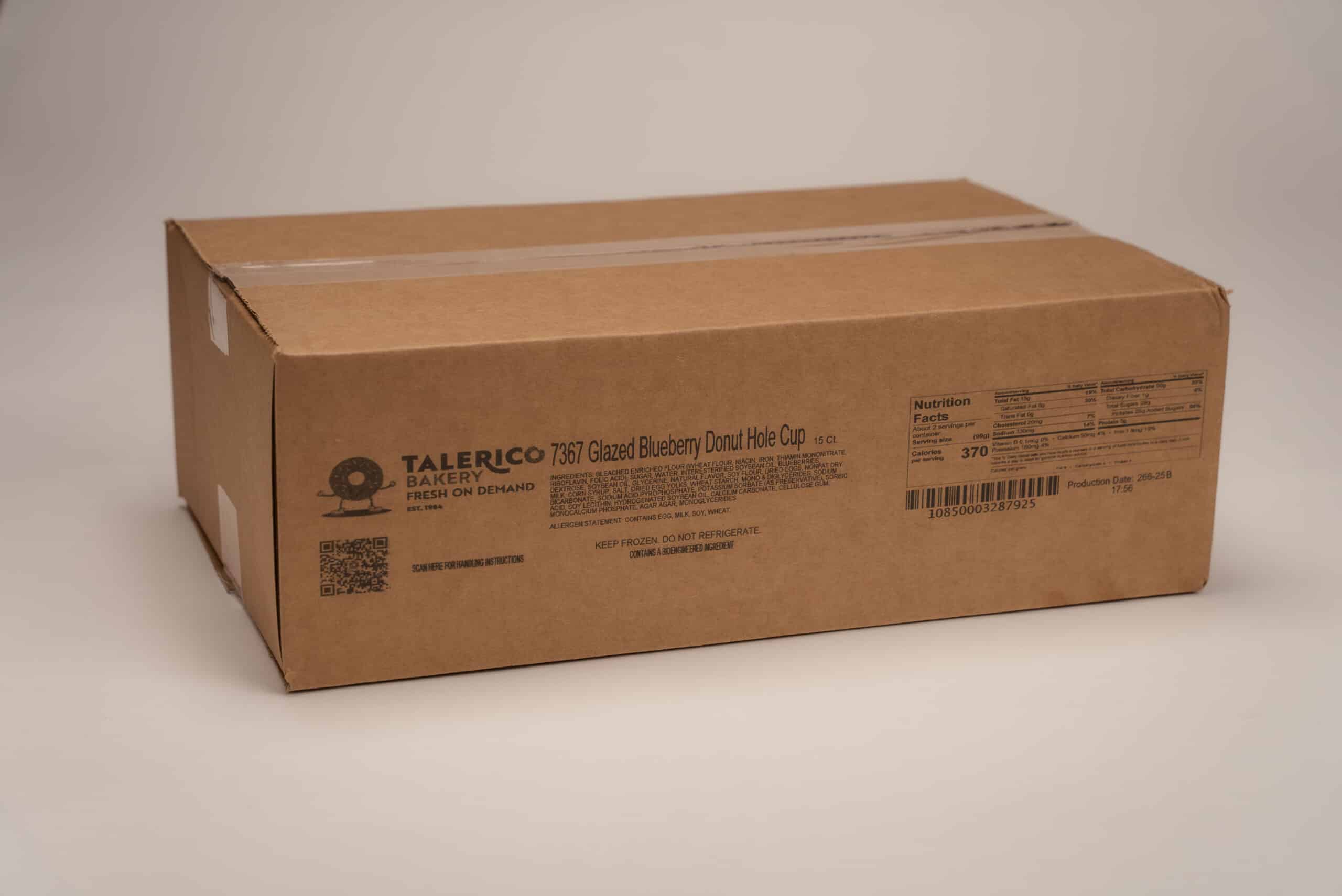 Glazed Blueberry Donut Hole Cup Closed Case