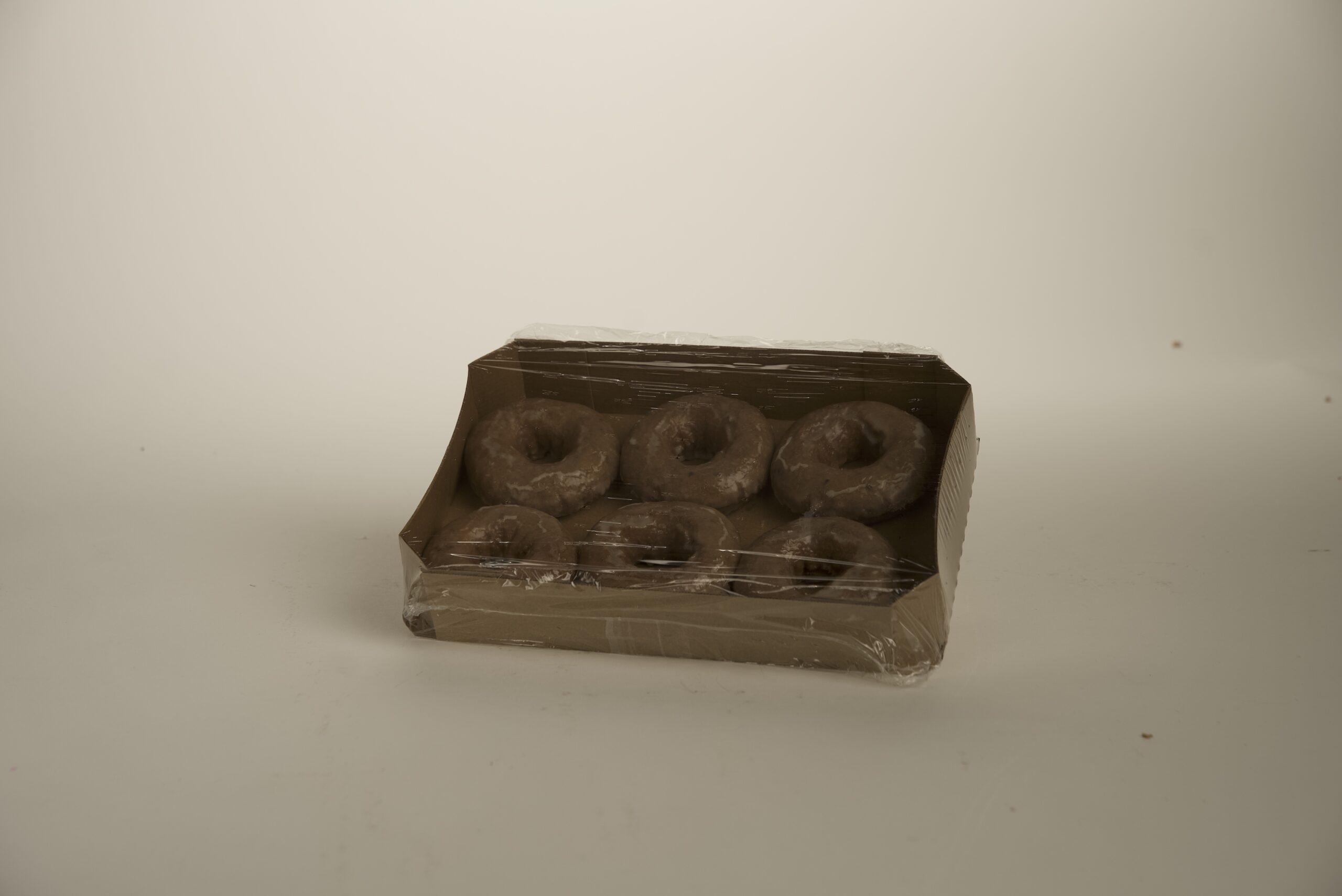 Tray of GLAZED BLUEBERRY CAKE DONUT 3.0 OZ