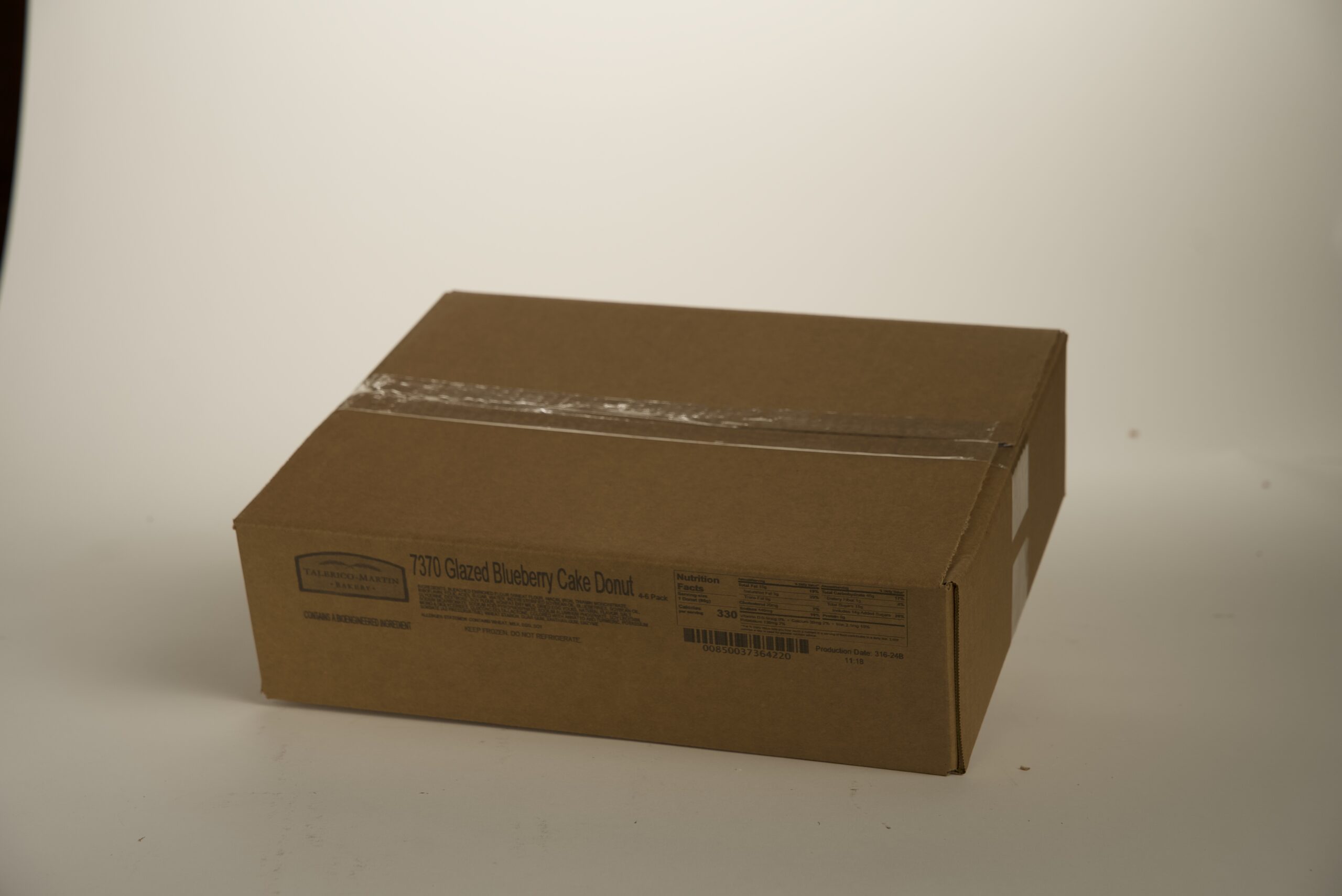 Closed Case of GLAZED BLUEBERRY CAKE DONUT 3.0 OZ