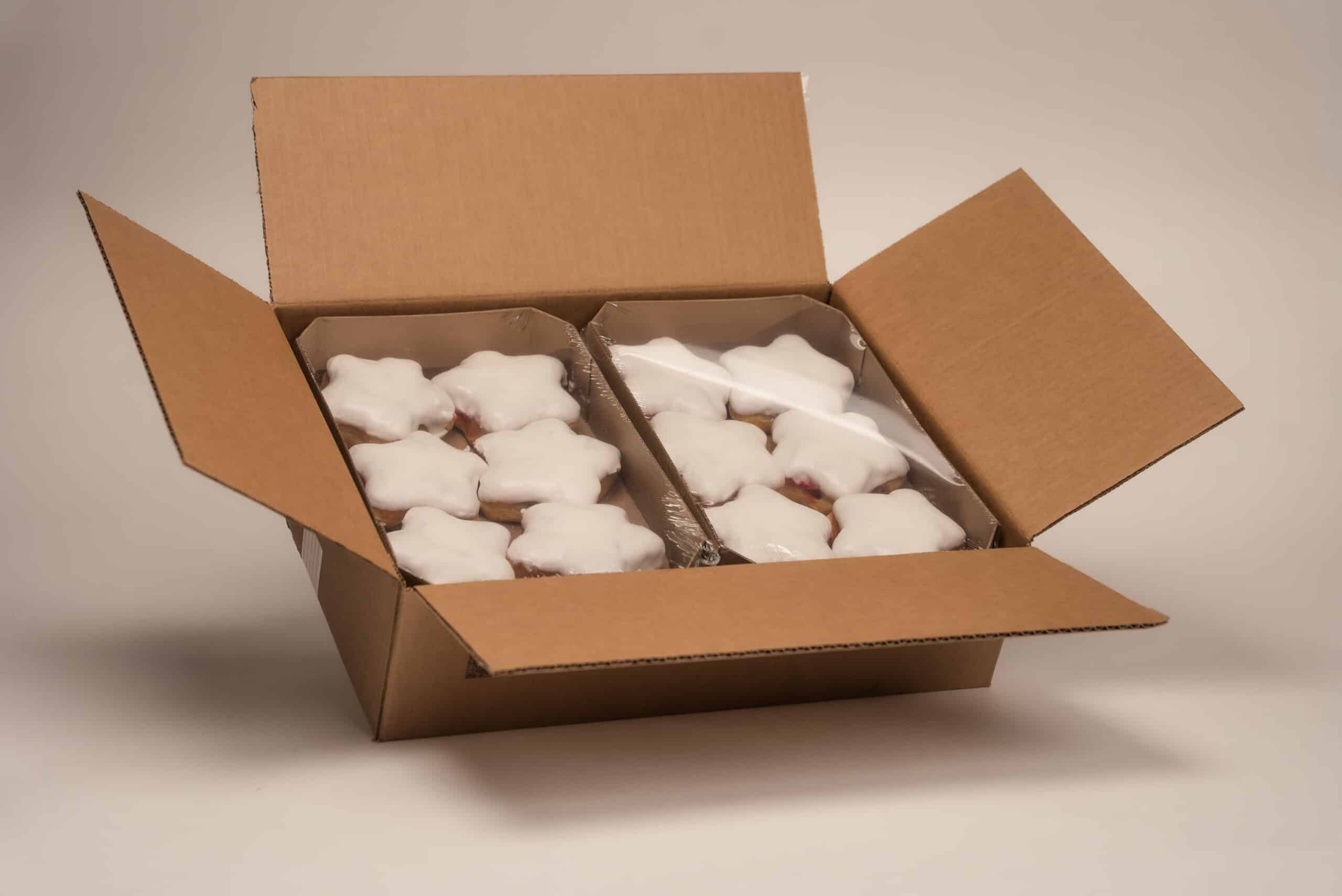 Vanilla Iced Raspberry Filled Yeast Star Open Case