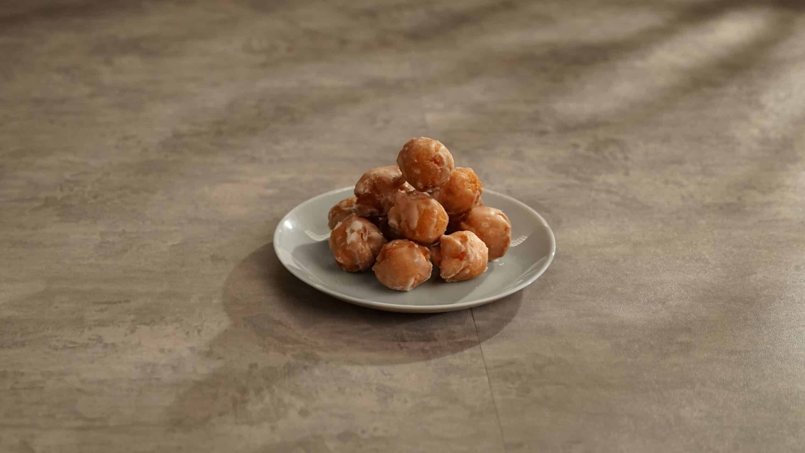 Glazed Cherry Donut Hole Cup