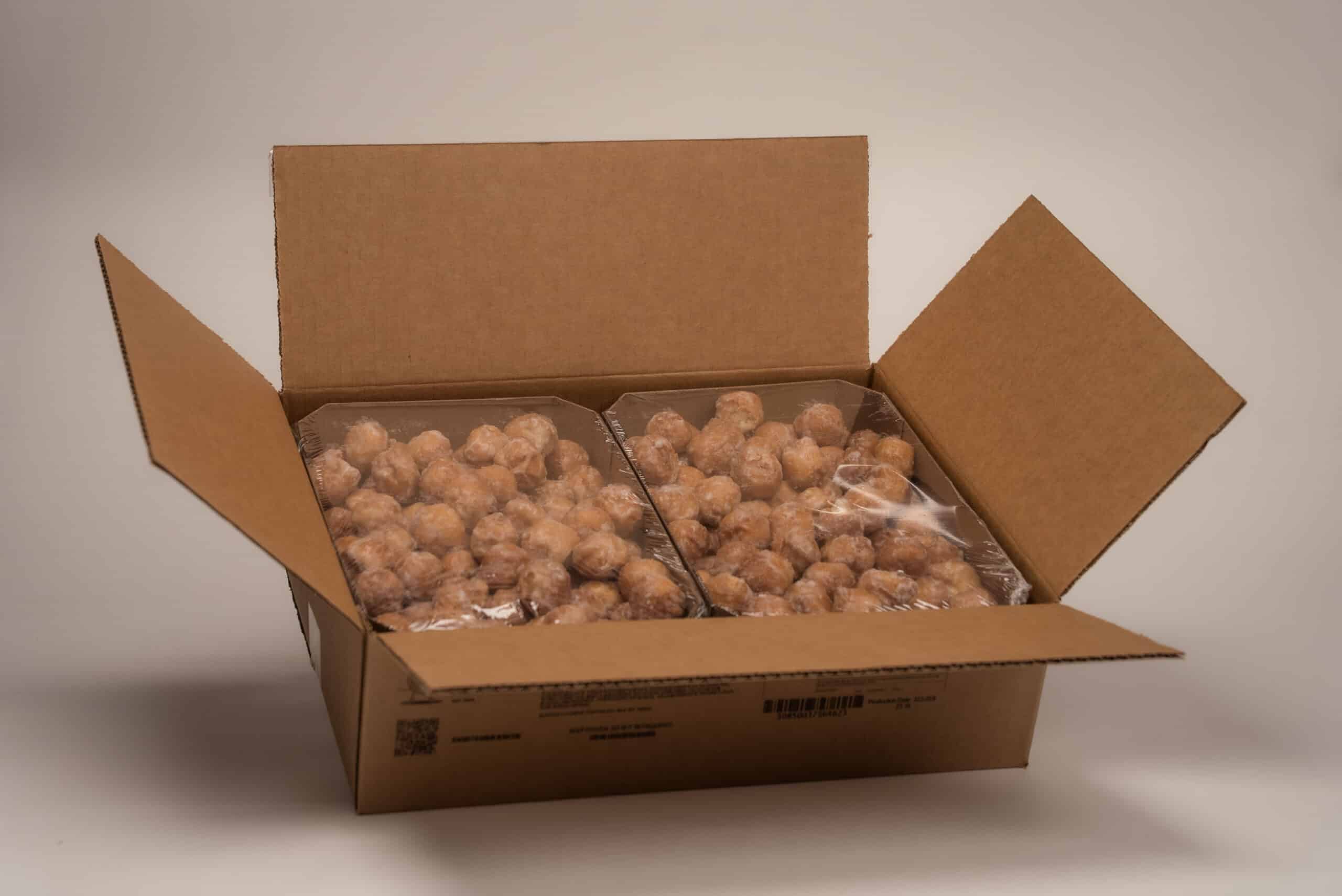 Glazed Donut Hole Bulk Pack Open Case