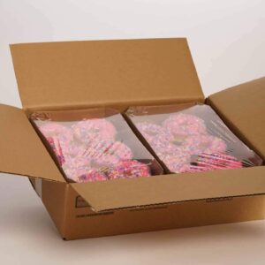 Pink Iced Yeast Raised Ring Donut with Decos