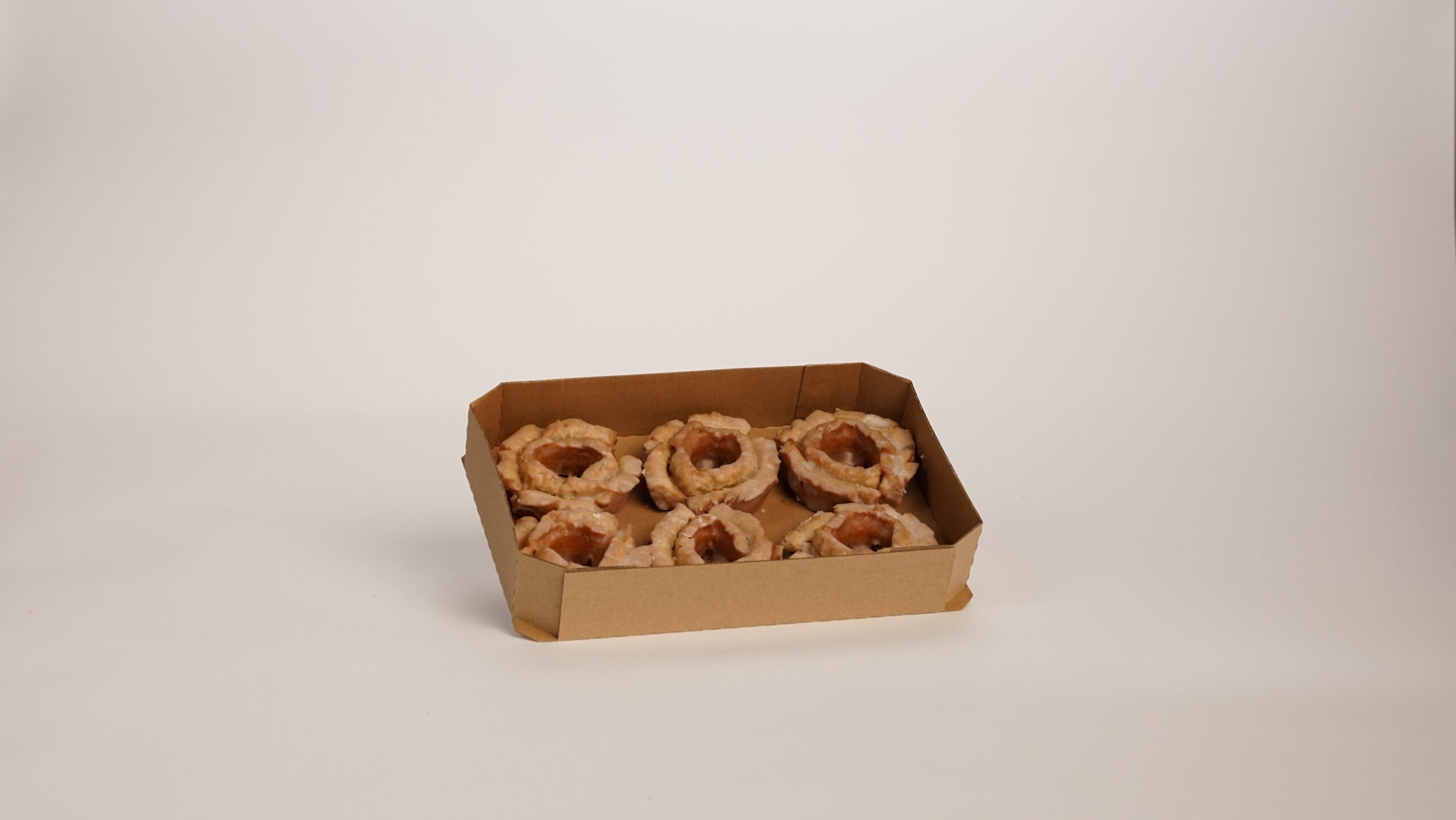 Tray of GLAZED OLD FASHIONED DONUT 3.7 OZ
