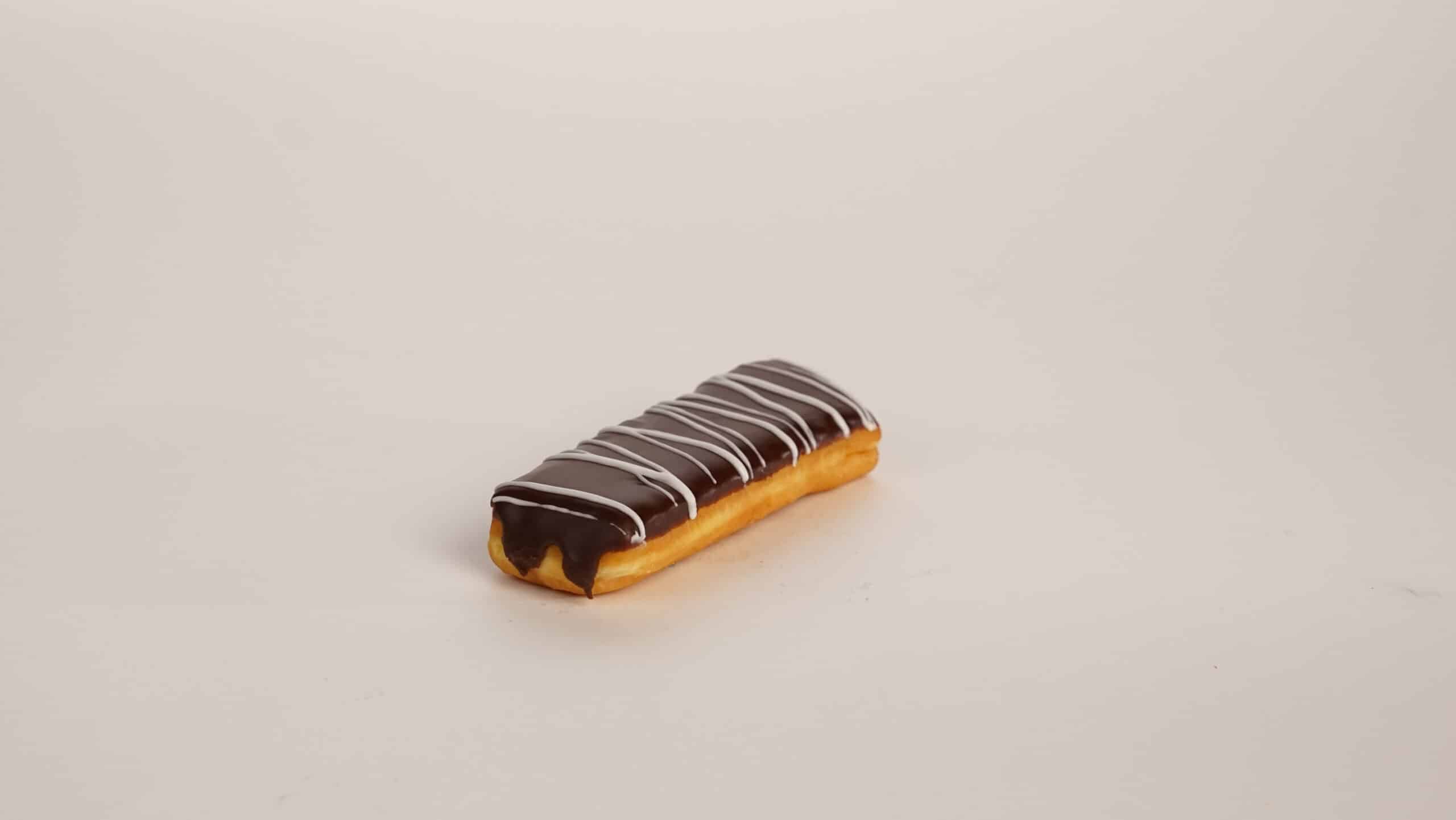 Chocolate Iced Butter Crème Filled Yeast Raised Long John Single