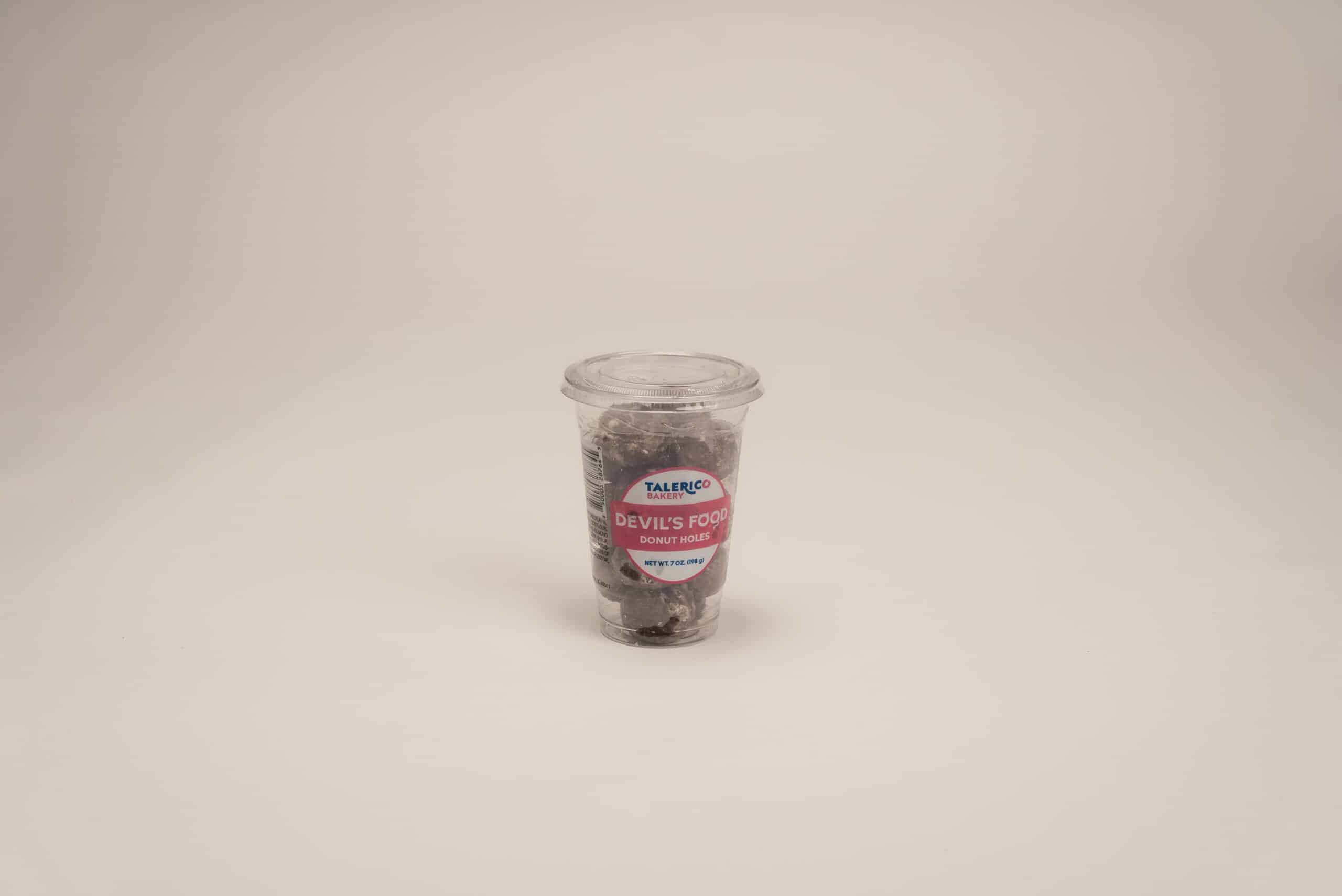 Glazed Devil's Food Donut Hole Cup tray