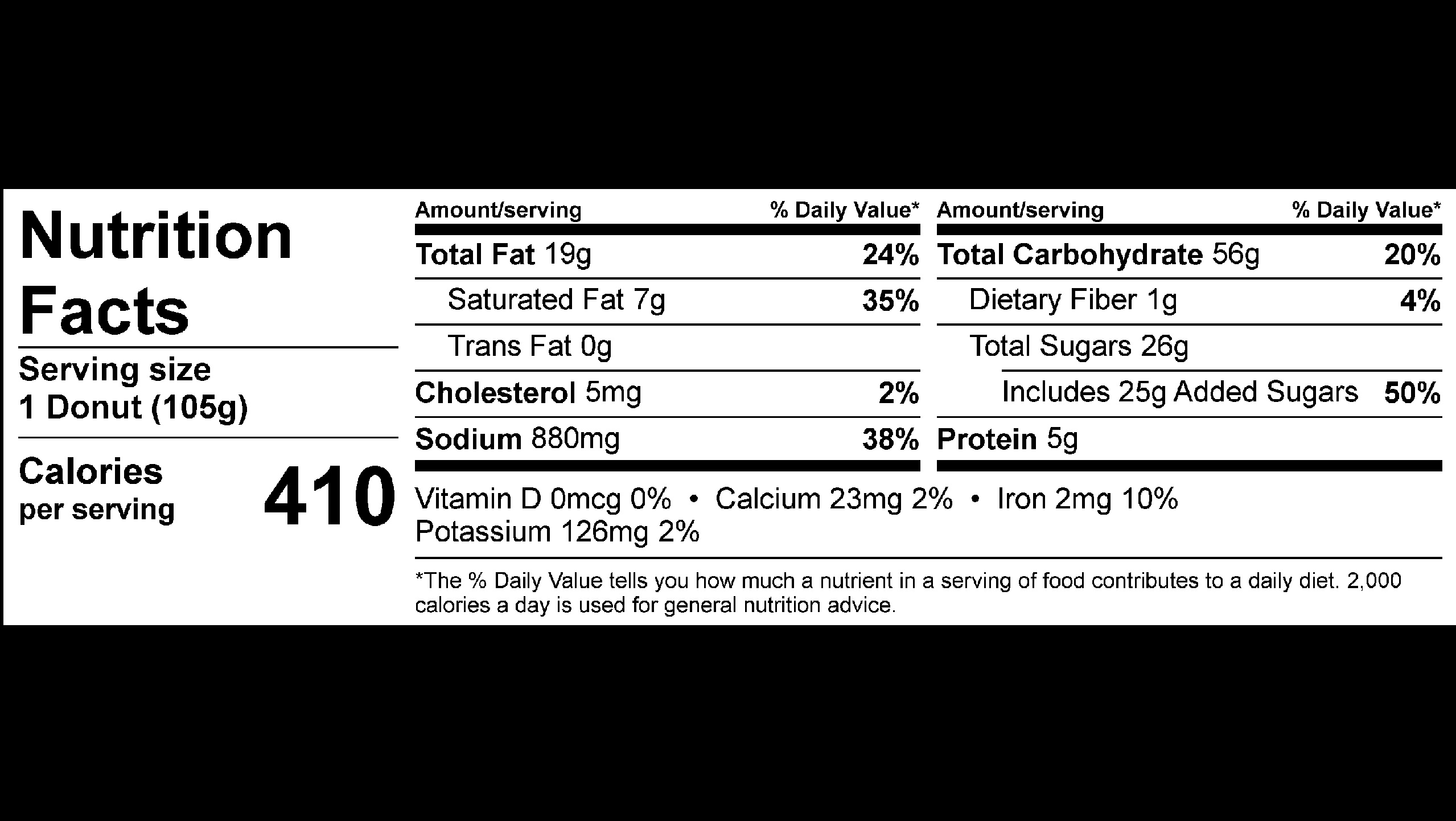 MAPLE ICED LONG JOHN, SHORT 3.7 OZ Nutritional Facts
