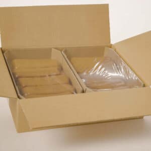 Open Case of Maple Iced Yeast Raised Long John