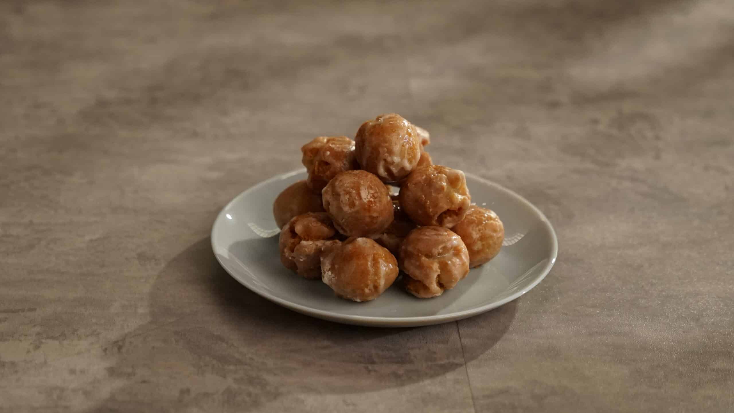 Glazed Pumpkin Donut Hole Tray